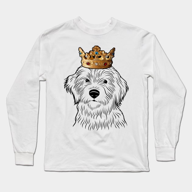 Aussiedoodle Dog King Queen Wearing Crown Long Sleeve T-Shirt by millersye